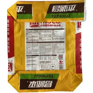 25kg 50kg Impresión de logotipo 2 capas de papel Kraft forro interior laminado PP tejido de bolsa de cemento - Product Image 1