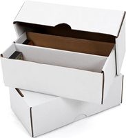 Boîte de rangement pour cartes de jeu, 1600 cartes, 2 rangées, en carton, pour cartes de baseball, football, basketball, hockey et autres sports