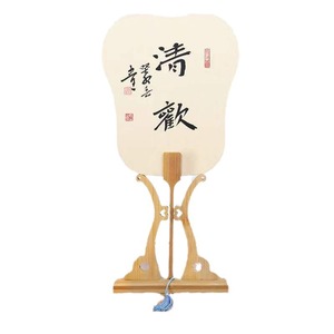 Creative bamboo fan stand, antique-style palace fan frame, wedding bridal fan stand, bamboo and wood Chinese folding fan frame - Product Image 5