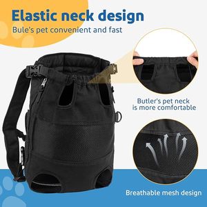 High Quality Outdoor for <b>Small</b> and Medium Pets Front Facing Adjustable Dog Carrier Backpack Travel Bag - Product Image 5