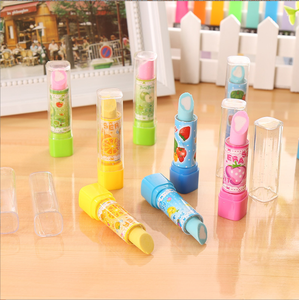 Gomme à effacer créative et réaliste en forme de rouge à lèvres, gomme à effacer en forme de fruits de dessin animé, fournitures scolaires pour étudiants, petit prix mignon - Product Image 6
