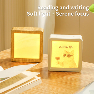 Machine à bruit blanc personnalisable de style cadre avec lumière chaude à 3 niveaux et 8 sons apaisants, blanc classique - Product Image 4