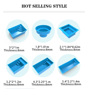 Hồ bơi bồn tắm Spa kích thước nhỏ 1m 2M <span class=keywords><strong>3M</strong></span> bơi gia đình hồ bơi Spa piscina piscine sợi thủy tinh tròn Plunge hồ bơi - Product Image 2