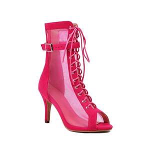 Profession chaussures de danse latine femme daim maille Ventilation salle de bal Salsa bottes pour filles fond souple pratique Jazz bottes latines - Product Image 5