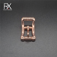 Boucle ardillon personnalisée en alliage de zinc couleur or rose Boucle de ceinture réglable avec fermoir à languette pour ceinture sans nickel