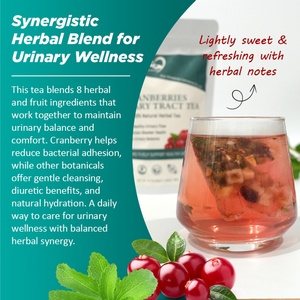Té Herbal Orgánico de Arándanos Chinaherbs para la Salud del Tracto Urinario, Vegano, Sin Gluten, Sin OMG, Comodidad para la Vejiga, 3.5g X16 Bolsitas de Té - Product Image 6