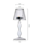 Porte-bougies en verre transparent pour bougies chauffe-plat, centre de table, lampe de table en verre, chandelier décoratif pour la maison et les mariages