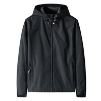 Jaket Kerja Pria Anti Air untuk Luar Ruangan, Kasual, Tahan Angin, Olahraga, Hiking, Kerja, Kerah Tegak, Kulit Asli
