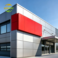 Panneau composite en aluminium Alucobond personnalisé de 4 mm, 4x8 pieds, pour façade de concession automobile 4S, publicité et décoration.