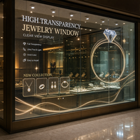 Écran LED transparent pour vitrine de bijouterie, affichage LED personnalisé sur verre