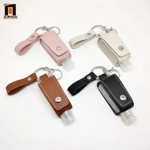 Chaveiro porta-chaves para desinfetantes de mãos personalizados em couro sublimação com logotipo de fabricantes por atacado