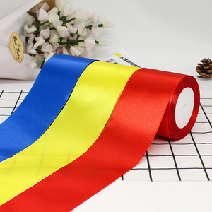 3 pouces * 25 verges/rouleaux de ruban de satin large couleur unie pour les bouquets de mariée de mariage, la ceinture de chaise, l'artisanat de décoration de fête de vacances - Product Image 2