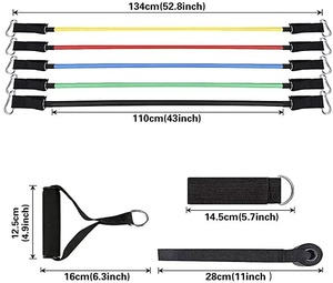 Conjunto de Faixas de Resistência para Fitness de 150lb, Faixa Elástica para Yoga, Cinto para Glúteos, Laços de Treinamento, Equipamento de Ginástica para Musculação em Casa - Product Image 3