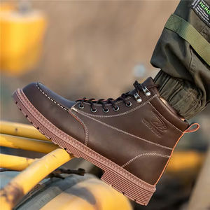 Botas de trabajo resistentes al desgaste para obras de construcción, ropa de trabajo, zapatos deportivos impermeables y antideslizantes para senderismo para hombres - Product Image 4