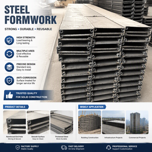Panneaux de coffrage en acier personnalisés par le fabricant pour les piliers de ponts, les murs de soutènement, les fondations et les structures en <span class=keywords><strong>béton</strong></span> armé - Product Image 1