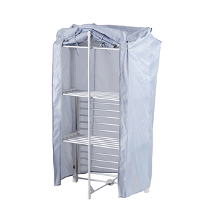 Wholesale 3 Tiers Electric Clothes <strong>Drying</strong> <strong>Rack</strong> Laundry Heated Clothes Airer Tower Dryer Floor Standing High Level Aluminum Alloy - Product Image 3