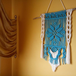 SNH MWH 4096 Trendy Bohemian Round Macrame Wall <b>Hanging</b> for Baptism - Product Image 1