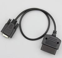 Cable conector RS232 de 9 pines, Cable de extensión OBDII macho a DB9 hembra, escáner de diagnóstico, cable de conexión VGA OBD para vehículo