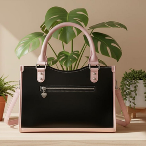 Sac fourre-tout Itabag en gros, style Cool Girl, avec garniture contrastante et double chaîne métallique intégrée - Product Image 2