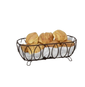 ขายตกแต่งอัตราต่ําลวดเหล็กตะกร้าขนมปังหรูหราอุปกรณ์ครัวสไตล์คลาสสิกตะกร้าขนมปังโลหะ - Product Image 4