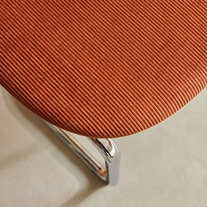 Sedia da Pranzo Personalizzata per Casa e <span class=keywords><strong>Cucina</strong></span>, Moderna, Imbottita in Velluto e Tessuto Corduroy, con Gambe Cromate - Product Image 5