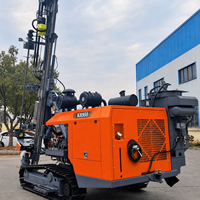 Foreuse rotative portative sur chenilles à moteur diesel, composants de moteur, boîte de vitesses et pompe, pour le forage de minerai et le forage de trous profonds de 21 m, pour l'exploitation agricole