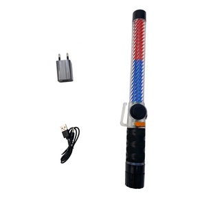 35cm có thể sạc lại LED đêm tuần tra GLOW STICK với còi điện tử màu đỏ và màu xanh giao thông Baton - Product Image 1
