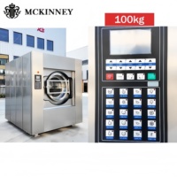 Elektrische Edelstahl-Dampfwaschmaschine mit 50-100 kg Kapazität, Vollautomatischer Gewerblicher Waschextraktor für Hotels
