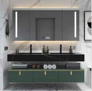 Luxury modern classic bathroom furniture cabinet vanity washbasin vanity sink cabinet set with mirror