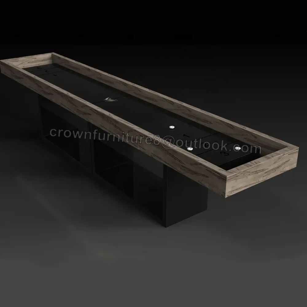 Precio al por mayor de madera maciza moderna profesional al aire libre Shuffle Board mesa de tejo comedor 22 pies