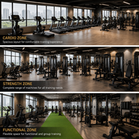 Équipement de gym commercial ZY - Ensemble complet pour la conception de salle de sport de 150 m² - Solution de fitness complète - Planification 3D - Projet clé en main