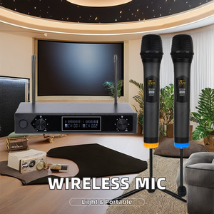 Factory Direct Sales Professional <strong>Wireless</strong> <strong>Microphone</strong> for Stage Performances Dual Channel <strong>Dynamic</strong> Condenser <strong>Microphone</strong> - Product Image 6