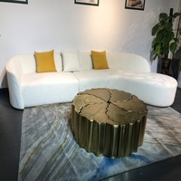 Ensemble de canapés de salon SF1922 Lei De Nuo, style moderne et simple, en cachemire, en forme d'arc