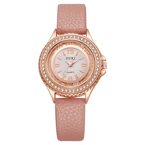 Reloj de Cuarzo para Mujer con Correa de Cuero, Reloj de Pulsera con Pedrería, Reloj de Moda para Mujer, Reloj Casual Elegante - Product Image 3