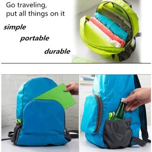Wholesale <b>Waterproof</b> Cheaper Small Quantities Custom Logo Casual Sports Lightweight Nylon Daypack Travelling Foldable <b>Backpack</b> - Product Image 6