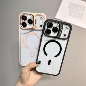 Coque de téléphone antichoc magnétique <span class=keywords><strong>Simai</strong></span> en TPU+PC couleur unie pour iPhone 17 Pro Max avec support de poignée et support de cadre d'appareil photo - Product Image 5