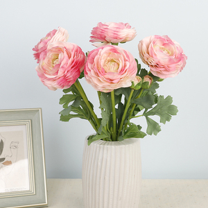 Fleurs artificielles en gros d'usine, pivoine artificielle à 2 têtes, rose pivoine blanche au toucher réel, fleurs artificielles pour décoration de mariage - Product Image 2