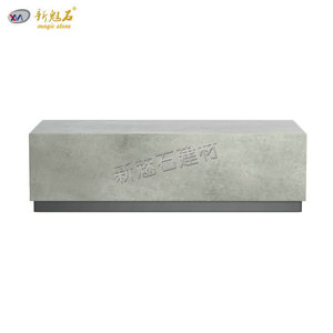 ม้านั่งปูนซีเมนต์ลายหินวิเศษรูปทรงแปลกตาแบบสั่งทำพิเศษ UHPC สำหรับสวนสาธารณะริมน้ำ เฟอร์นิเจอร์กลางแจ้ง - Product Image 5