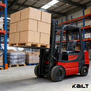 מלגזה חשמלית בגודל כיס 2 טון, גובה הרמה 1900 מ\\\"מ, סוללה 24V למחסנים קטנים - Product Image 2