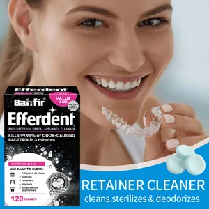 Dental Whitening Tablets For Retainer And Denture For Fresh Mouth Cleaning
