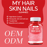 Gummies de biotine et collagène pour cheveux, peau et ongles, marque privée, favorisent la santé des cheveux, des ongles et de la peau