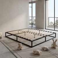 Cadre de lit mural rétractable moderne en acier inoxydable compact pour lits Queen et King Size, gain de place, multi-usages pour les espaces de vie