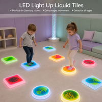 Dalles LED interactives lumineuses pour sol liquide, équipement d'entraînement à l'équilibre, pierres lumineuses pour jeux d'enfants