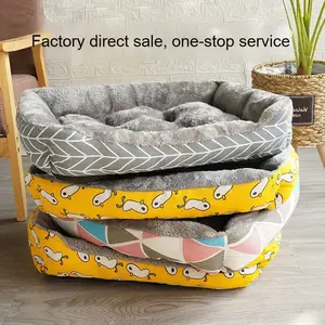 Cama cuadrada de verano para perros con estampado, alfombrilla para dormir, cama para gatos, cama para mascotas - Product Image 5