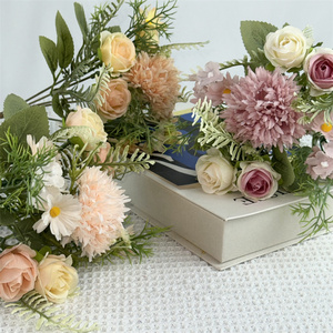 <span class=keywords><strong>Bouquet</strong></span> <span class=keywords><strong>de</strong></span> <span class=keywords><strong>fleurs</strong></span> artificielles en soie, roses et hortensias mélangés, pour centre <span class=keywords><strong>de</strong></span> table, décoration <span class=keywords><strong>de</strong></span> fête et <span class=keywords><strong>de</strong></span> mariage - Product Image 6