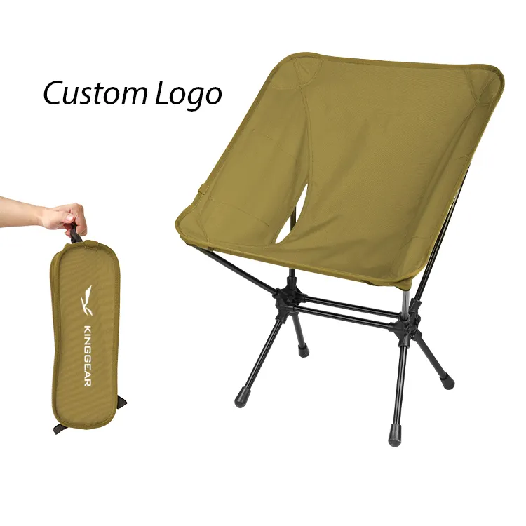 KingGear 맞춤형 간단한 알루미늄 7075 프레임 접이식 헤비 듀티 흔들 문 캠핑 의자