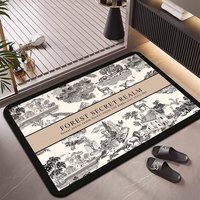 Tapis de bain en caoutchouc HM à séchage rapide, absorbant l'eau, imprimé animal, antidérapant, doux, écologique, adapté aux animaux domestiques, tapis de salle de bain personnalisé OEM