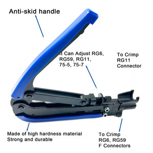 Bộ dụng cụ kìm bấm đầu nối <span class=keywords><strong>F</strong></span> có thể điều chỉnh, dụng cụ bấm cáp đồng trục TV, dụng cụ tuốt vỏ cáp đồng trục RF cho RG59 RG6 - Product Image 2