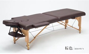 Table de massage multifonctionnelle portable et pliable 2-en-1 avec technologie d'aspiration, trou pour le visage réglable, en cuir PU, pour salon de beauté - Product Image 5