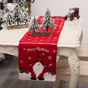 New Design Home Decor Gray <b>Table</b> Cloth Red <b>Table</b> <b>Runner</b> Sublimation Plaid Christmas <b>Table</b> <b>Runner</b> With Gnomes - Product Image 3